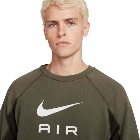 Men's Nike Air French Terry Crew Neck Sweatshirt Size M - Picture 4 of 10